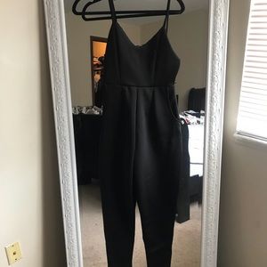 Boohoo Petite length jumpsuit with pockets